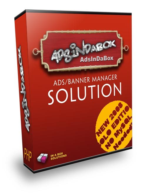 Product picture Ads In Da Box - Complete Ad Management System - Track Conversions, Rotate Ads, Split Test  + PLR Includes .html, .PSD, Word Source Files